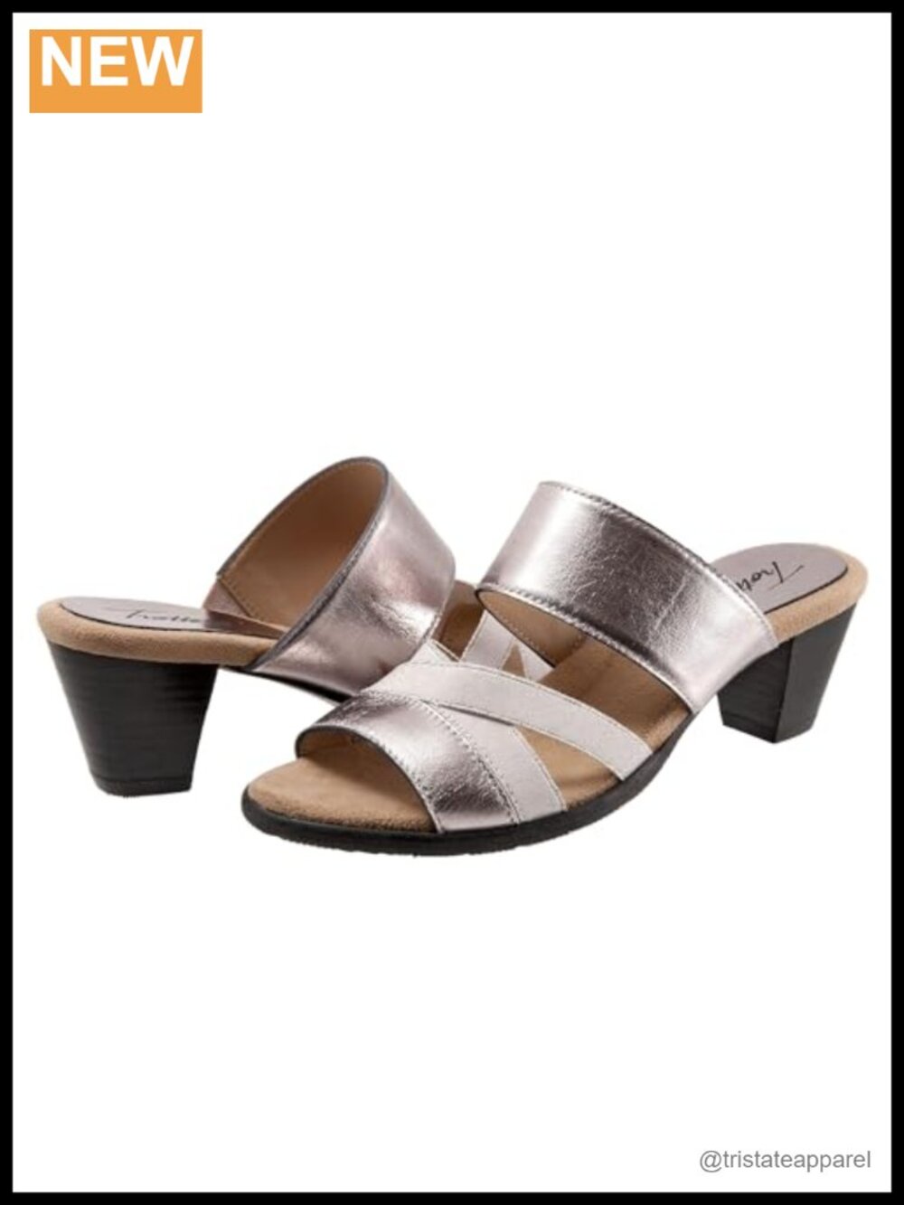 Nappa Leather Open Toe Slide Sandals